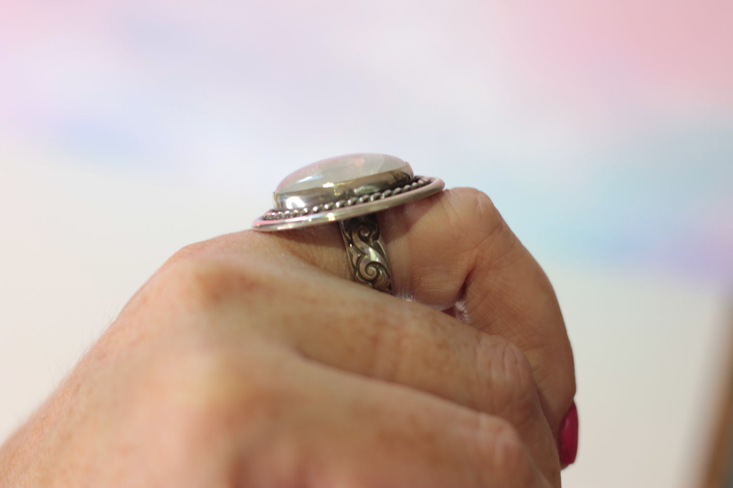 Celestial Moonstone Ring