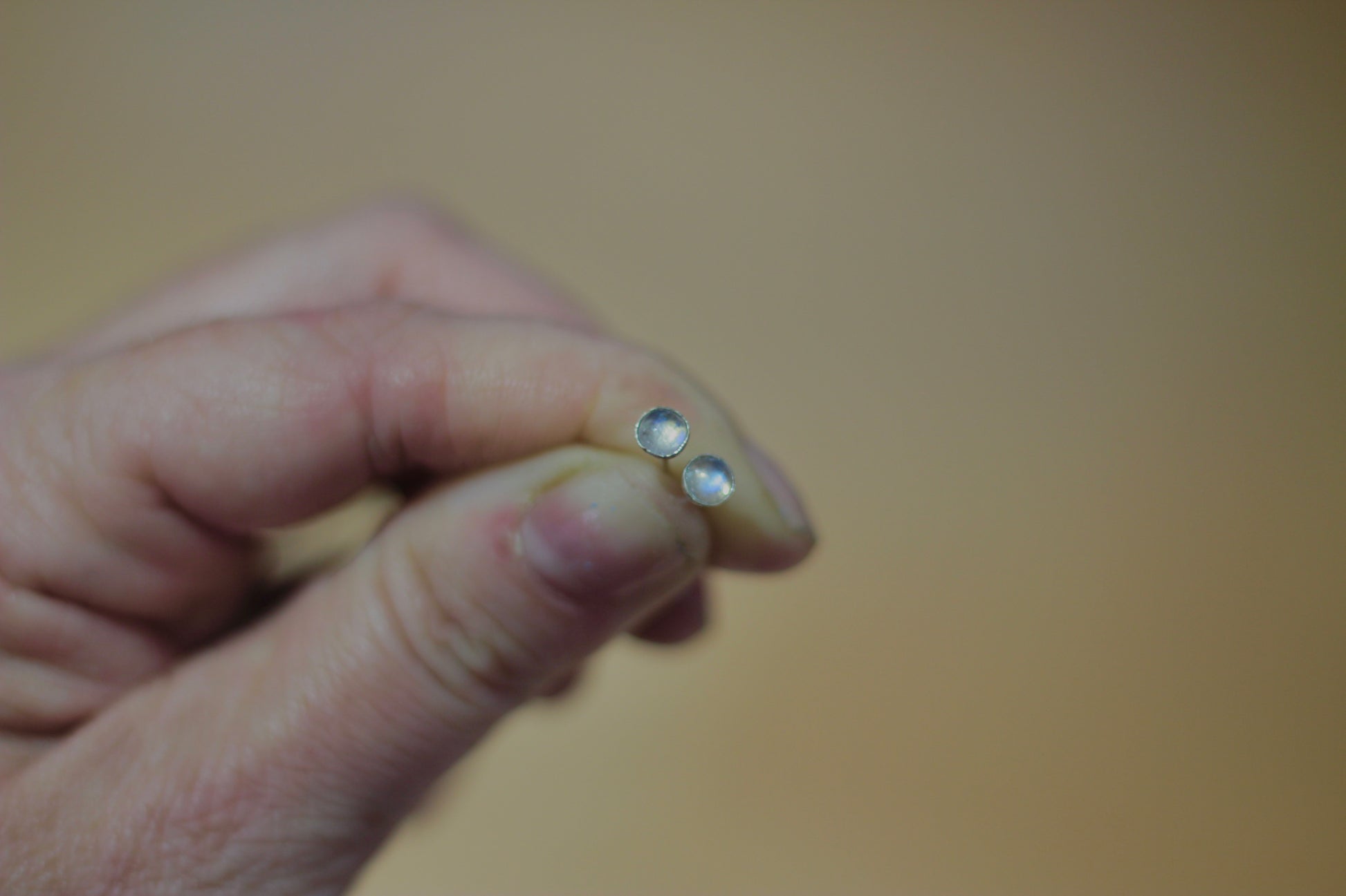 Moonstone stud earrings
