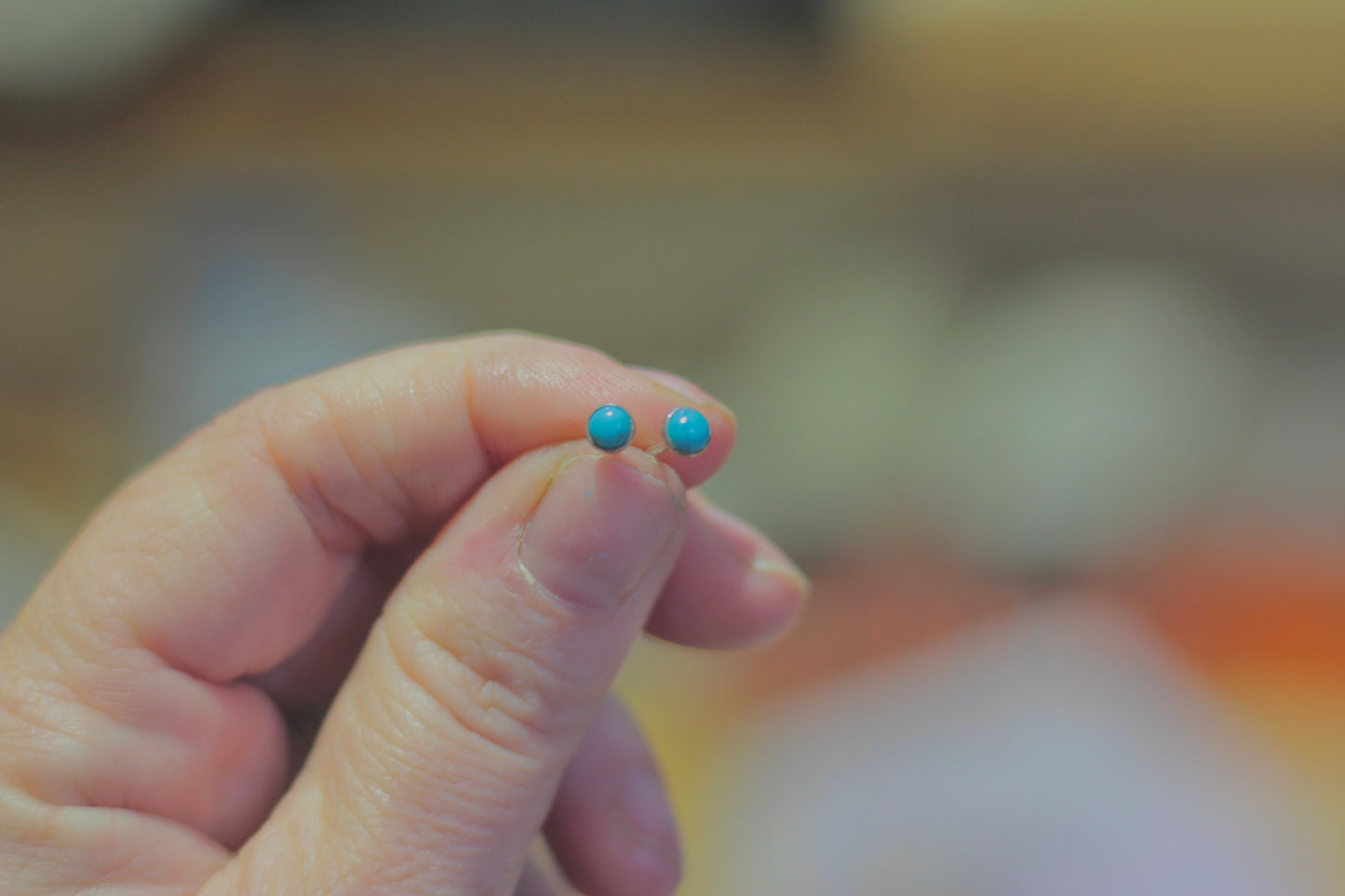 American Turquoise Studs