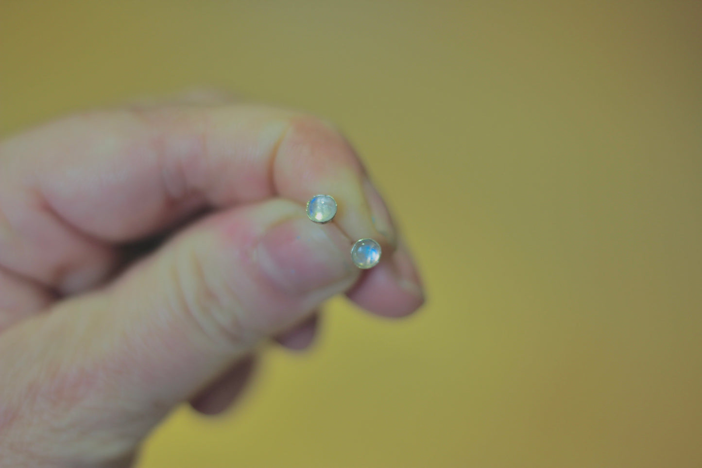 Moonstone stud earrings
