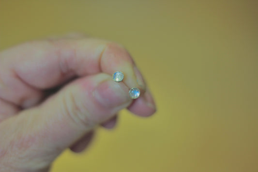 Moonstone stud earrings
