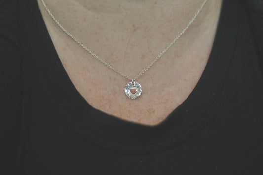 Sterling silver heart necklace 