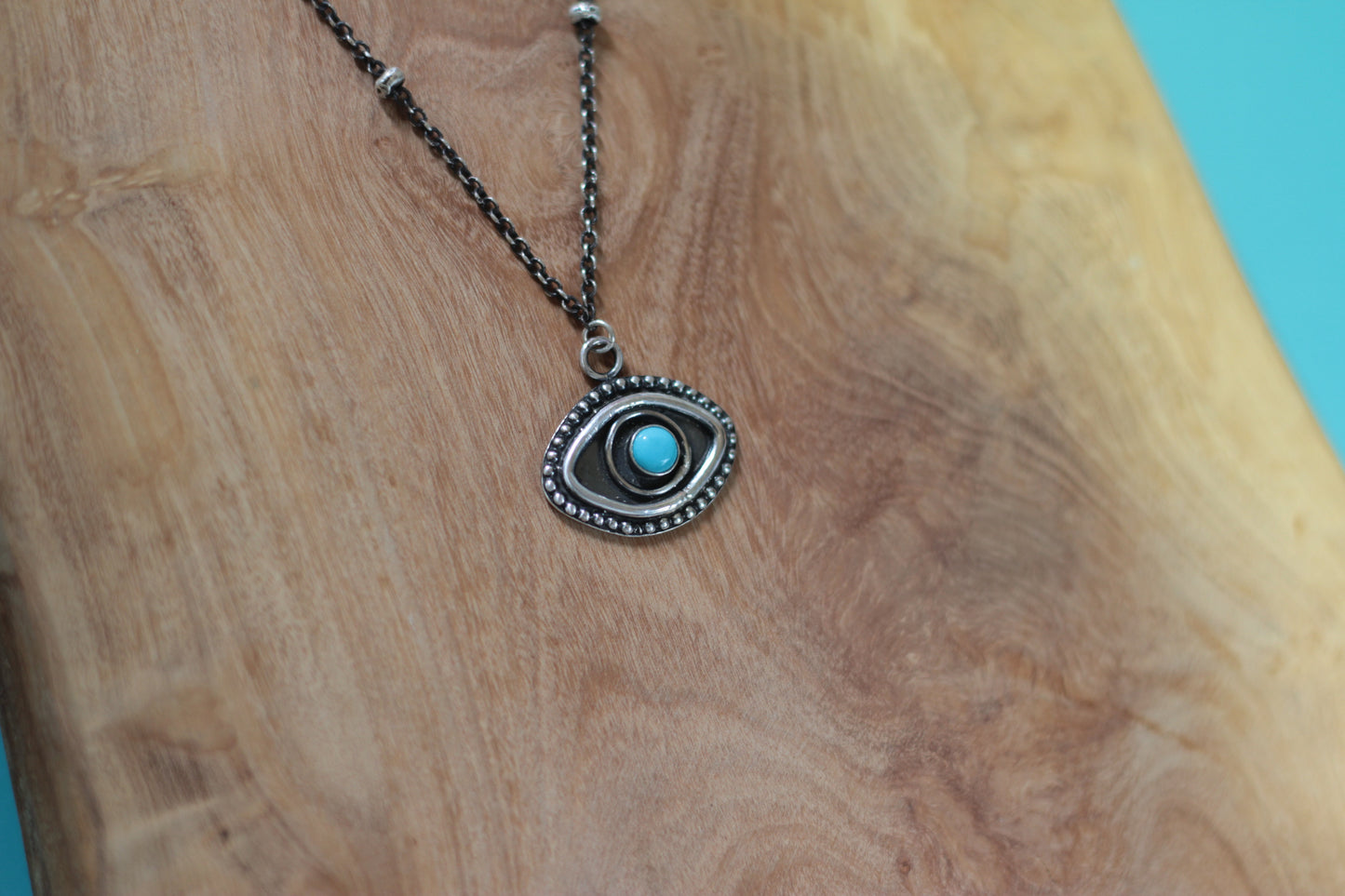 Turquoise Evil Eye Charm Necklace