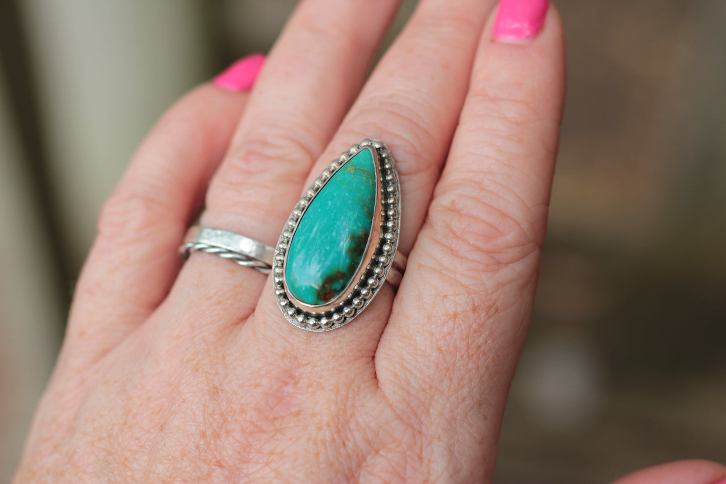 American Turquoise Ring SZ 7/SZ N