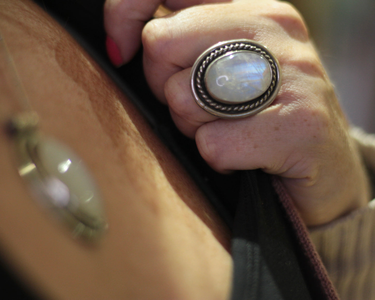 Celestial Moonstone Silver Necklace