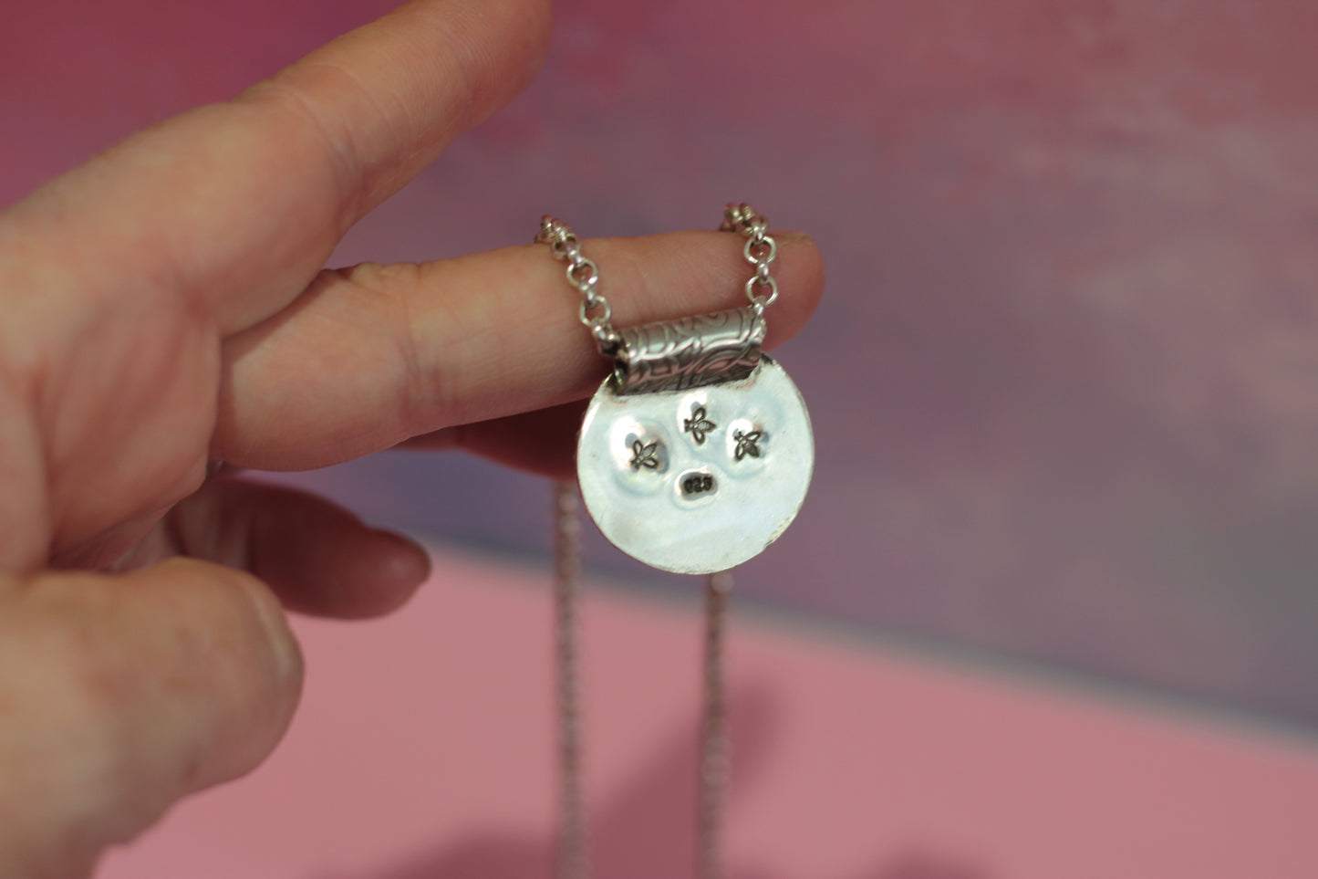 Turquoise Boho Princess Silver Pendant